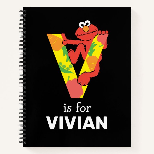 Elmo Alphabet | V Vegetable Notebook (Front)