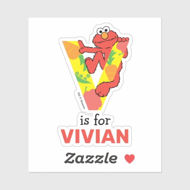 Elmo Alphabet | V Vegetable Sticker (Sheet)