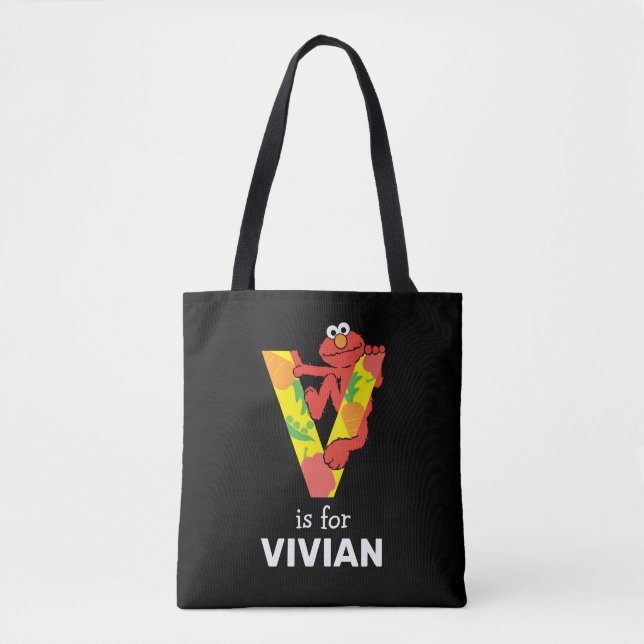 Elmo Alphabet | V Vegetable Tote Bag (Front)