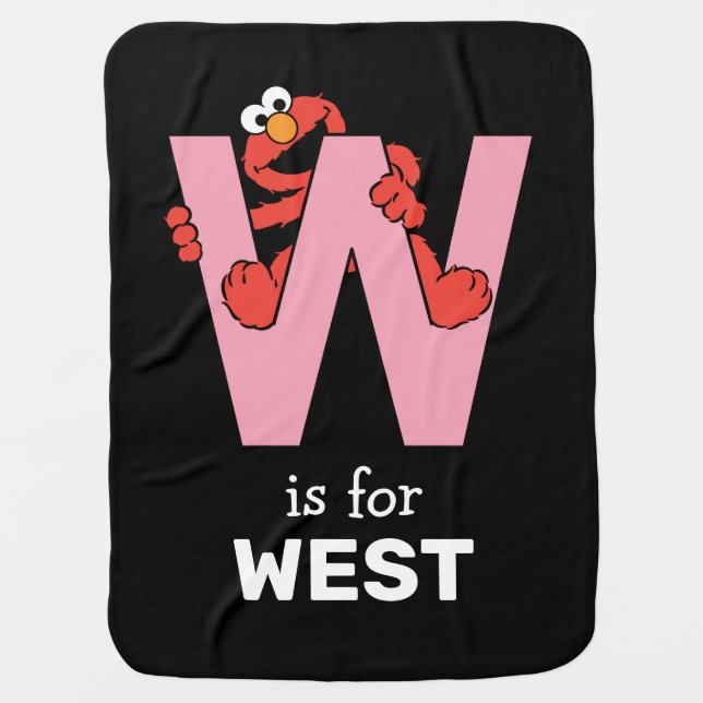 Elmo Alphabet | W Pink Baby Blanket (Front)