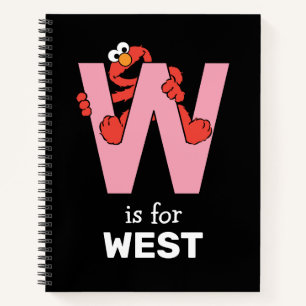 Elmo Alphabet W Pink Notebook
