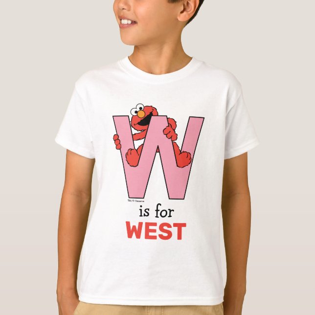 Elmo Alphabet | W Pink T-Shirt (Front)
