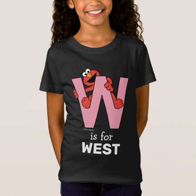 Elmo Alphabet | W Pink T-Shirt (Front)