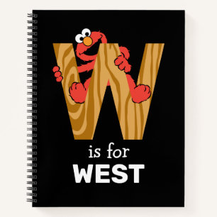 Elmo Alphabet W Wood Notebook