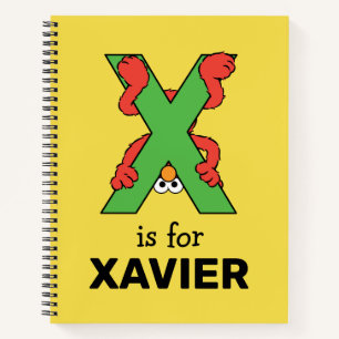 Elmo Alphabet X Green Notebook