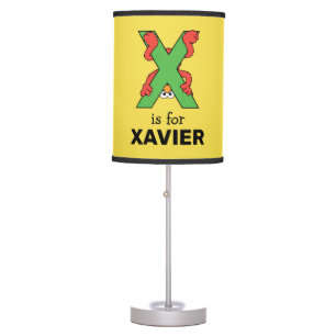 Elmo Alphabet   X Green Table Lamp