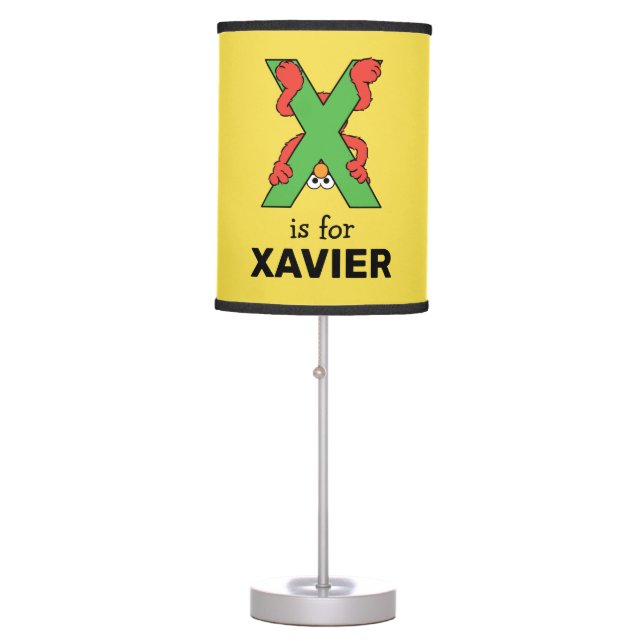 Elmo Alphabet | X Green Table Lamp (Front)