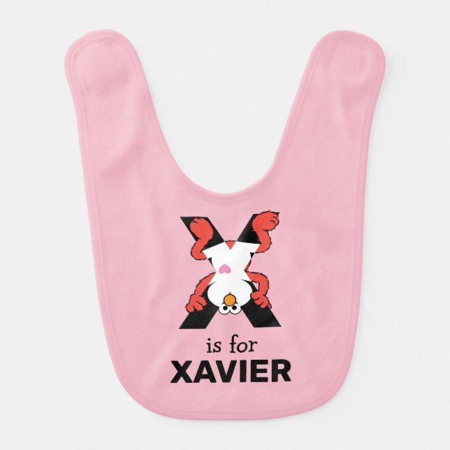 Elmo Alphabet | X Xray Baby Bib (Front)