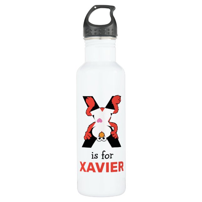 Elmo Alphabet | X Xray Stainless Steel Water Bottle (Front)
