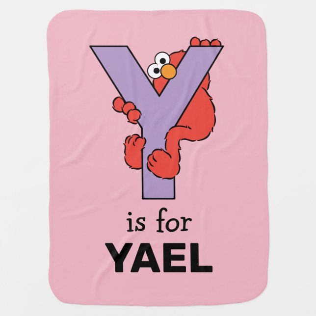 Elmo Alphabet | Y Purple Baby Blanket (Front)