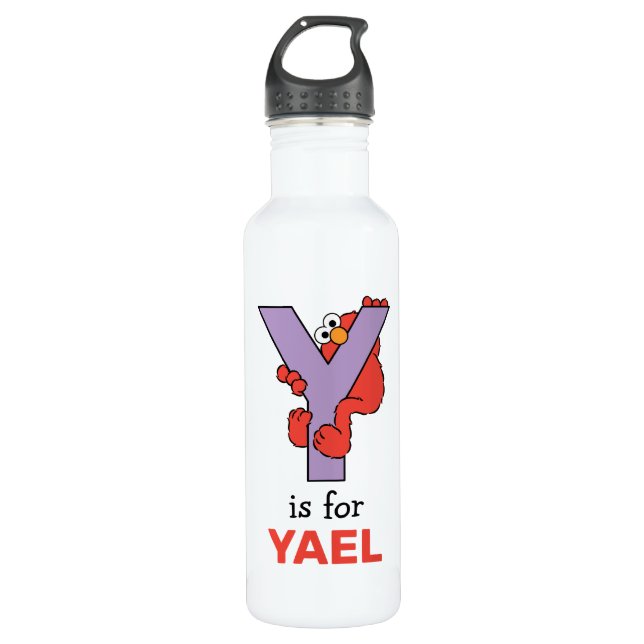 Elmo Alphabet | Y Purple Stainless Steel Water Bottle (Front)