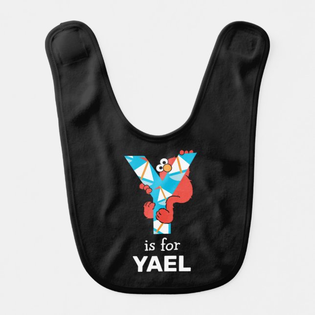 Elmo Alphabet | Y Yacht Baby Bib (Front)