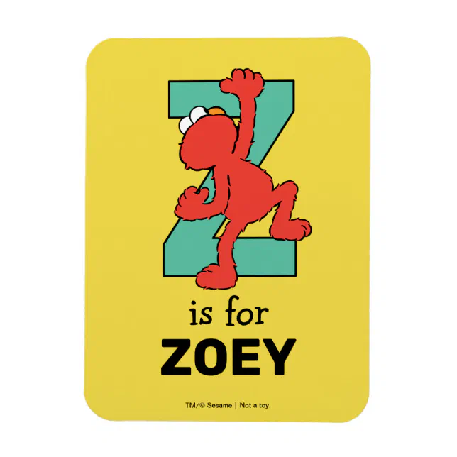 Elmo Alphabet | Z Teal Magnet | Zazzle