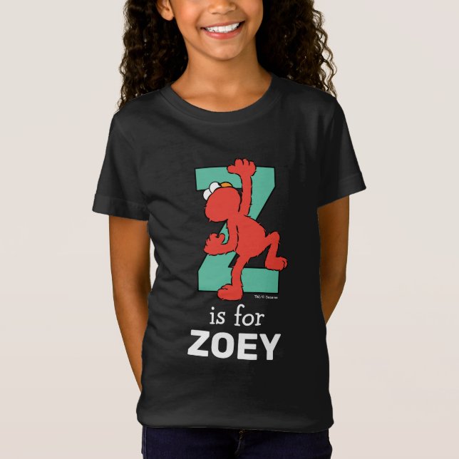 Elmo Alphabet | Z Teal T-Shirt (Front)