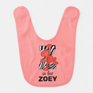 Elmo Alphabet Z Zebra Baby Bib