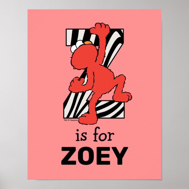 Elmo Alphabet | Z Zebra Poster (Front)