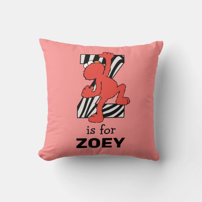 Elmo Alphabet | Z Zebra Throw Pillow (Front)