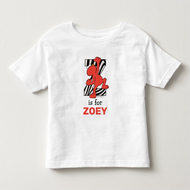Elmo Alphabet | Z Zebra Toddler T-shirt (Front)