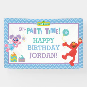 Elmo and Abby Birthday Banner