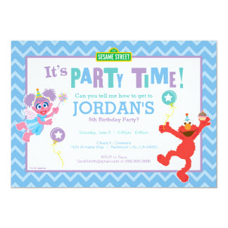 Elmo and Abby Birthday Card