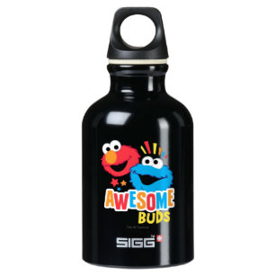 Elmo and Cookie Awesome Buds Water Bottle