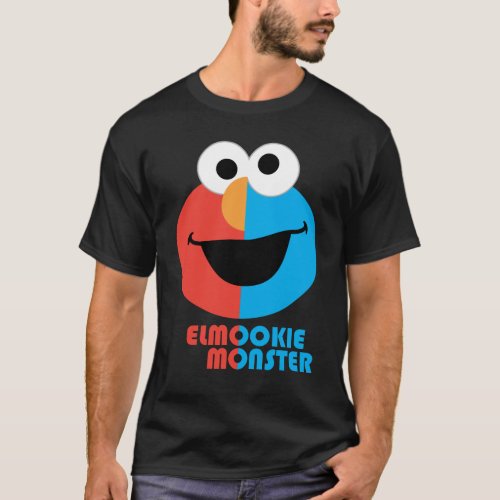 Elmo and Cookie Half Face T_Shirt