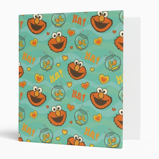 Elmo and Goldfish Pattern 3 Ring Binder (Front/Inside)