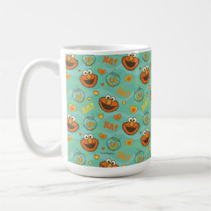 Elmo and Goldfish Pattern Coffee Mug