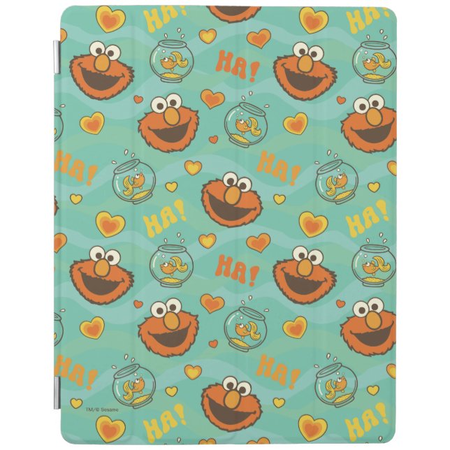 Elmo and Goldfish Pattern iPad Smart Cover (Front)