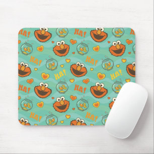 Elmo and Goldfish Pattern Mouse Pad