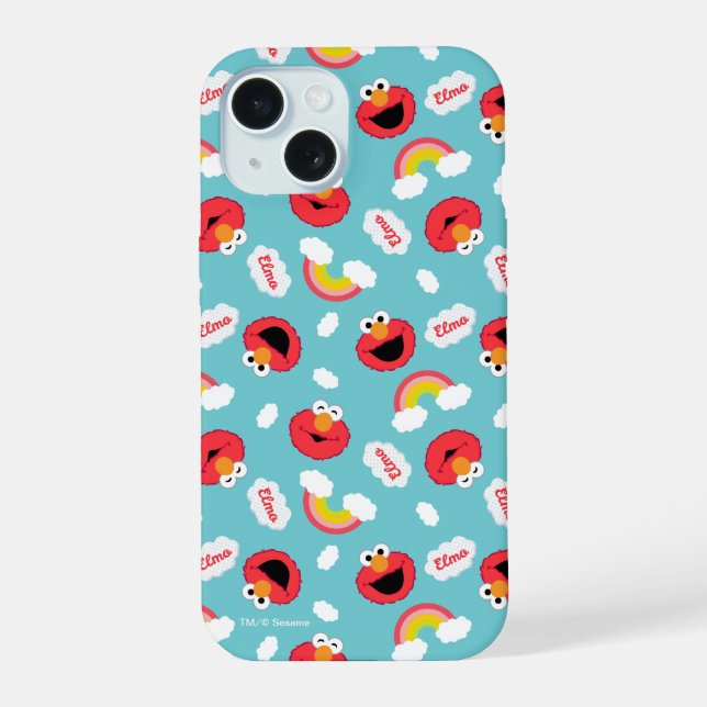 Elmo and Rainbows Pattern Iphone Case (Back)