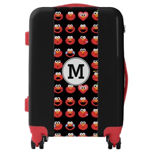 Elmo and Rainbows Pattern  Monogram Luggage