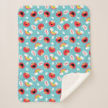 Elmo and Rainbows Pattern Sherpa Blanket
