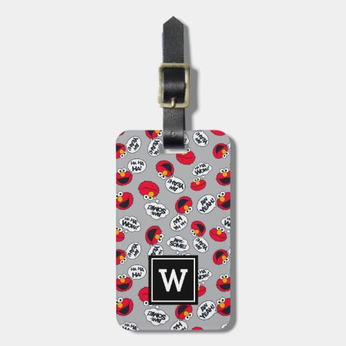 Elmo  Aw Yeah Awesome Pattern Luggage Tag