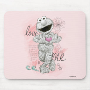 Elmo B&W Sketch Drawing Mouse Pad