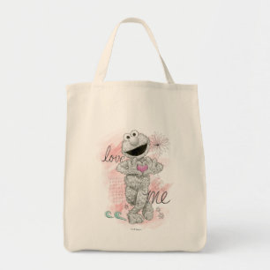Elmo B&W Sketch Drawing Tote Bag