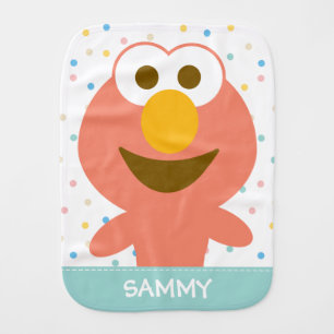 Elmo Baby   Add Your Name Baby Burp Cloth