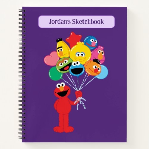 Elmo Balloons  Add Your Name Drawing Notebook