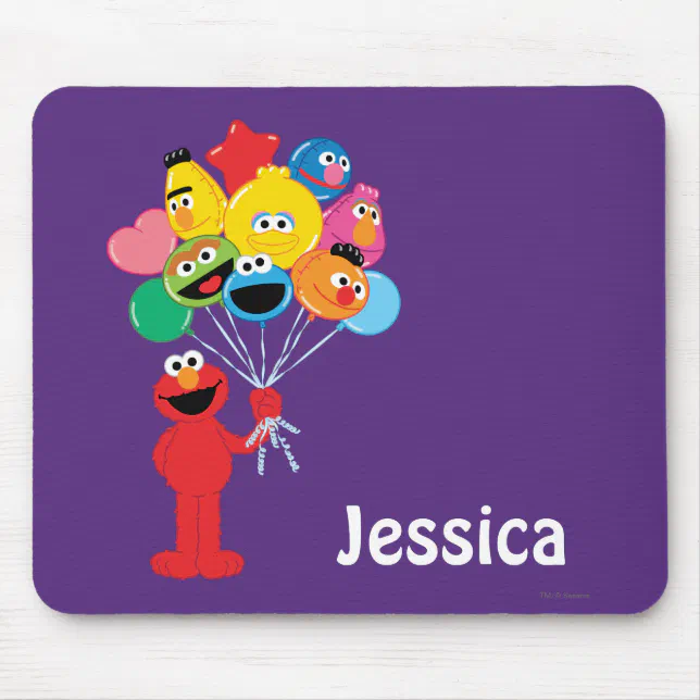 Elmo Balloons | Add Your Name Mouse Pad | Zazzle