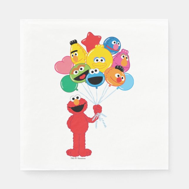 Elmo Balloons Napkins (Front)