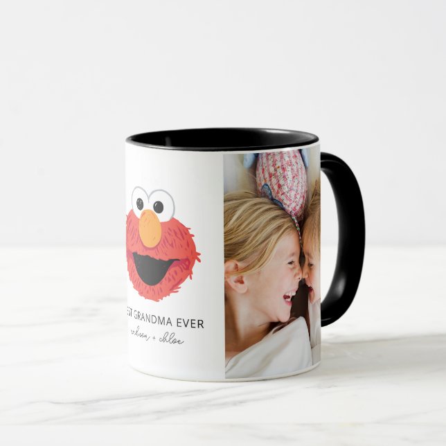 Elmo Big Face | Best Grandma - Photo Mug (Front Right)