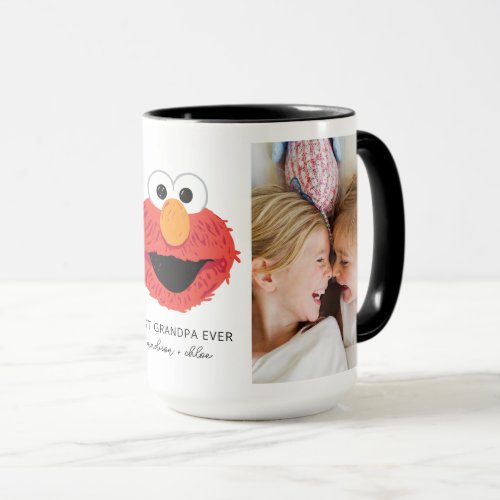 Elmo Big Face  Best Grandpa _ Photo Mug