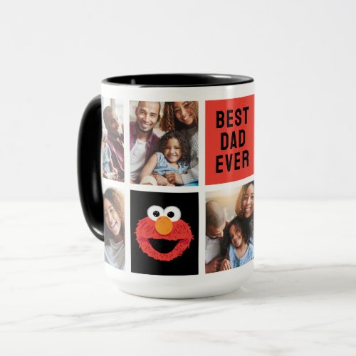 Elmo Big Face  Dad _ Photo Collage Mug