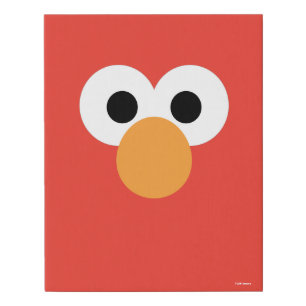 Elmo Big Face Faux Canvas Print