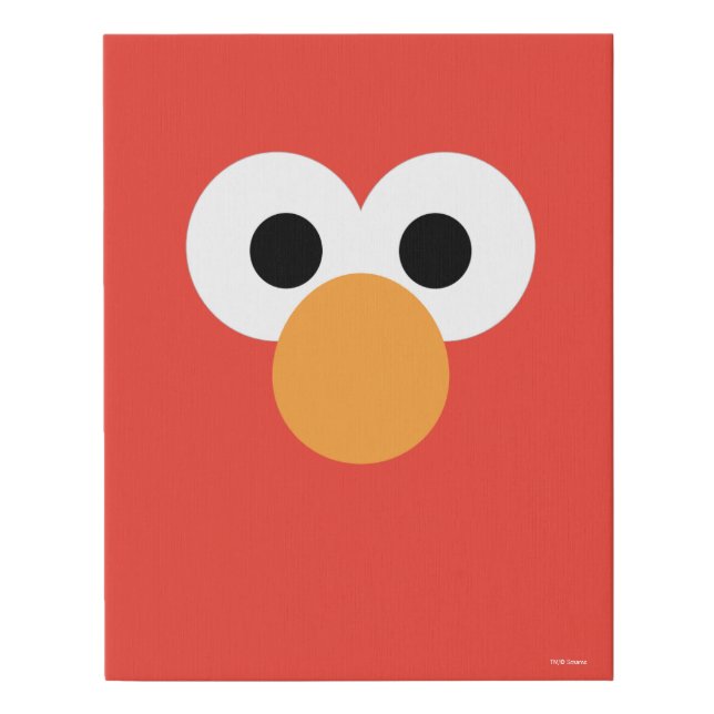 Elmo Big Face Faux Canvas Print (Front)