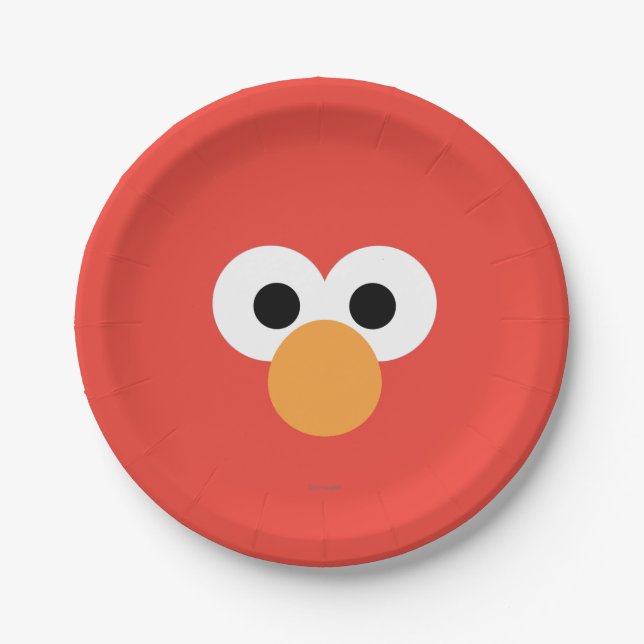 Elmo Big Face Paper Plates (Front)