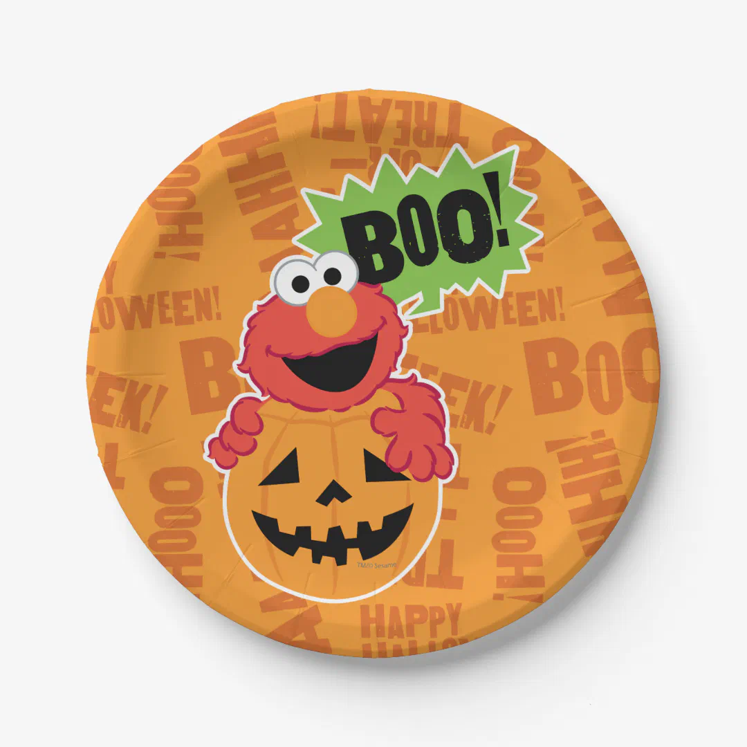 Elmo - Boo Paper Plates