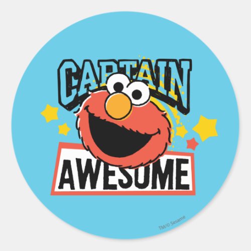 Elmo Captain Comic Classic Round Sticker