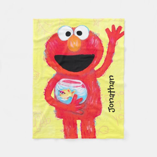 Elmo Character Art Illustration Fleece Blanket