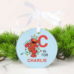 Elmo Christmas | Personalized Name & Photo Ornament<br><div class="desc">This festive Christmas ornament features Elmo from Sesame Street in a cheerful holiday design, complete with customizable text for a personalized touch. The ornament includes space for adding a photo, making it a delightful keepsake for celebrating the holiday season. Perfect for fans of Elmo, this ornament adds charm and warmth...</div>